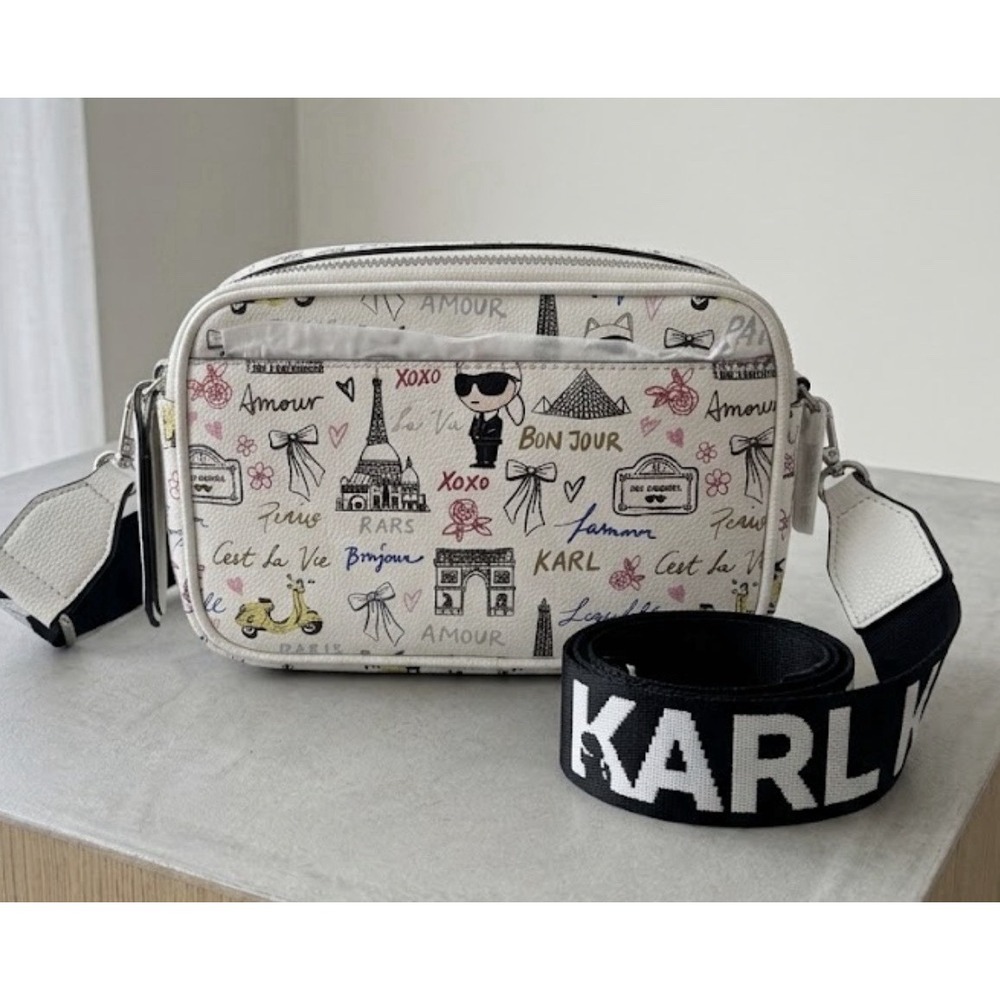 Karl Lagerfeld Paris Maybelle Crossbody Bag Parisian Print